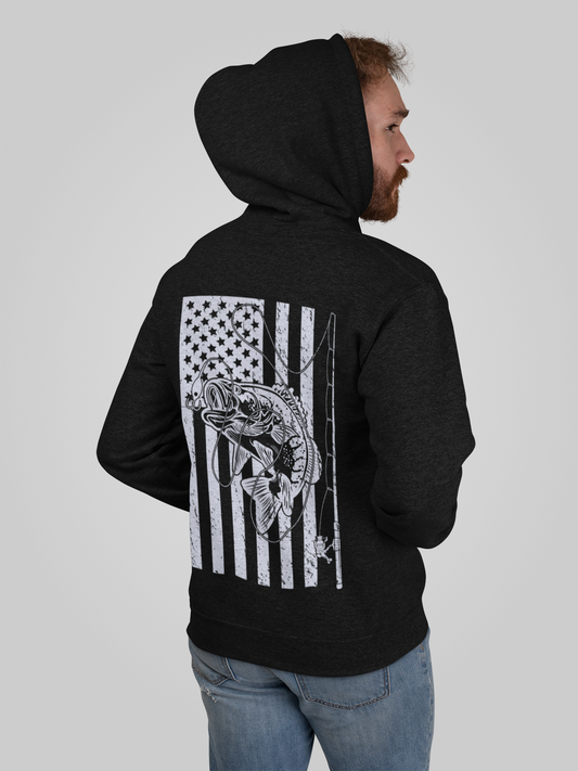 Flag with Fish, Line and Pole