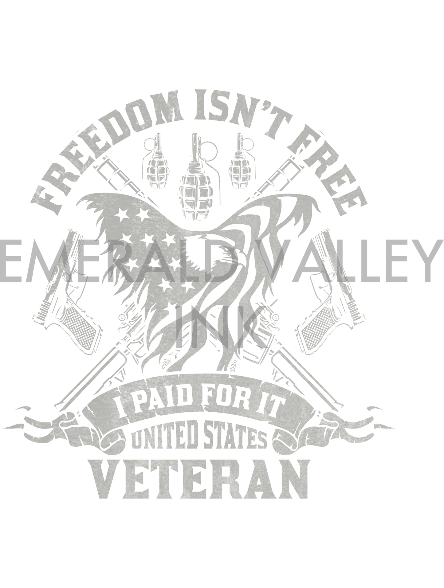 Freedom Isn't Free Fagle Flag Veteran