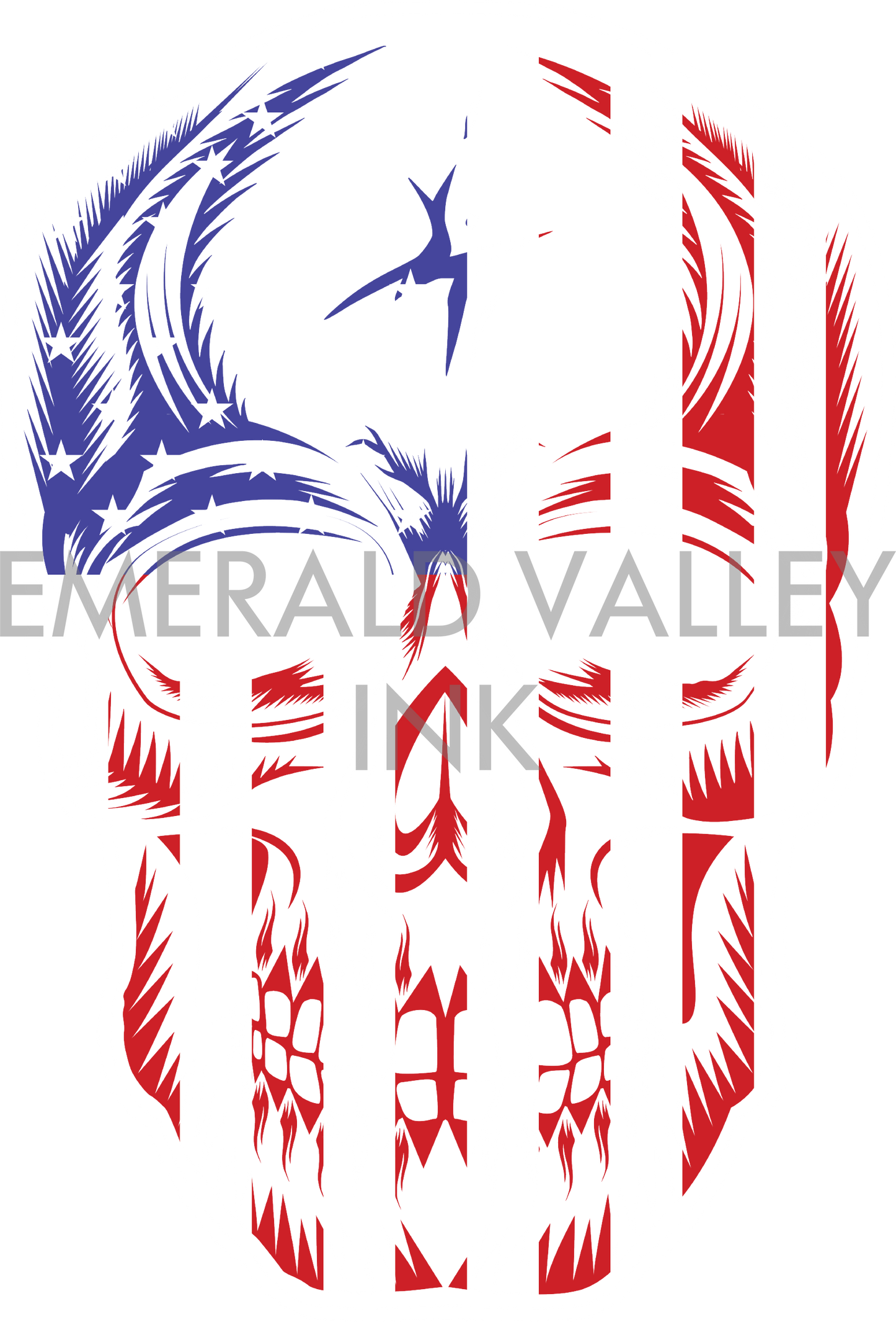 Skull with American Flag 101