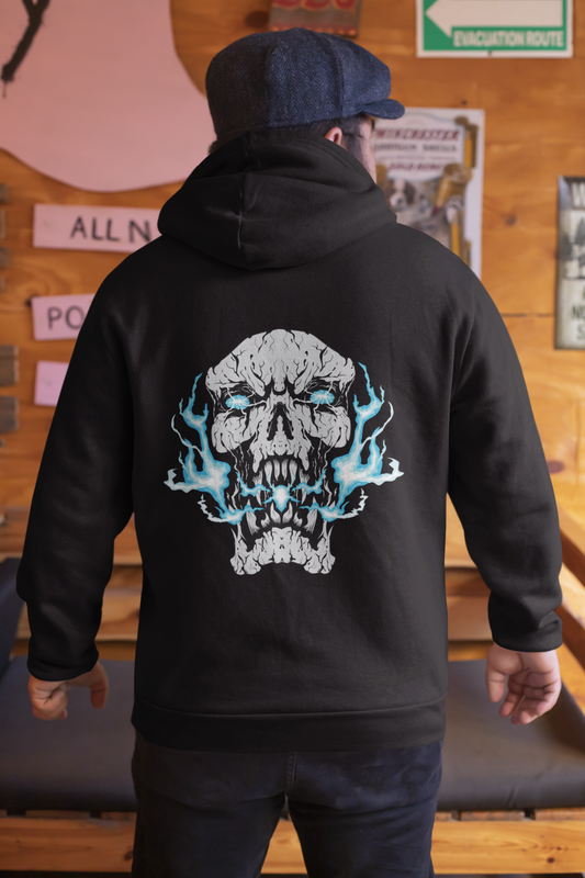 Skull with Blue Flames