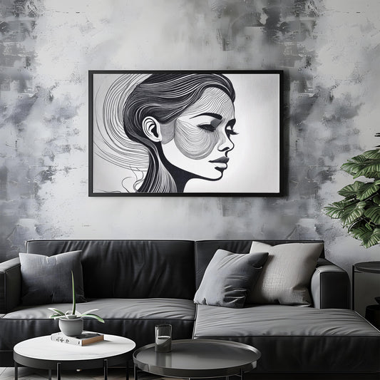 Elegant Line Art Print - Modern Home Decor