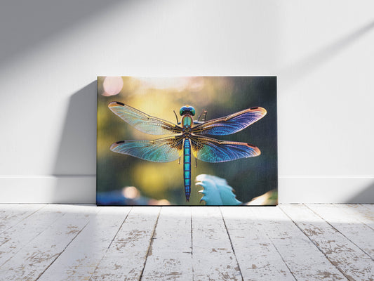 Glimmerflight – Iridescent Grace: Colorful Dragonfly Decor - Nature Wall Art