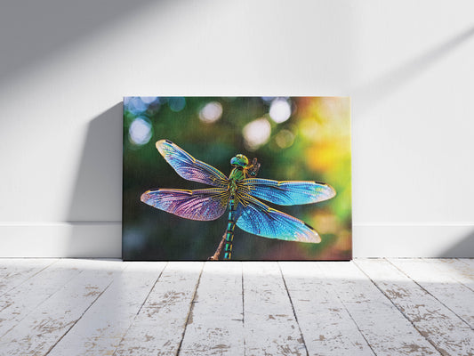 Hovering Jewel – Dragonfly Glow: Jewel Wing Art - Insect Wall Hanging