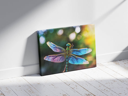 Hovering Jewel – Dragonfly Glow: Jewel Wing Art - Insect Wall Hanging