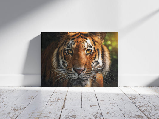 Ember Stripes – Eyes of the Jungle: Tiger Portrait Art - Wild Cat Animal Print