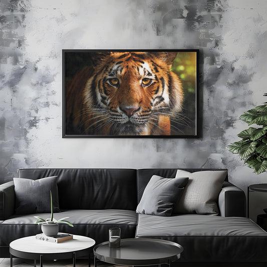 Ember Stripes – Eyes of the Jungle: Tiger Portrait Art - Wild Cat Animal Print