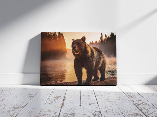 Wildheart – Bear at Rest: Brown Bear Art - Powerful Animal Wall Hanging