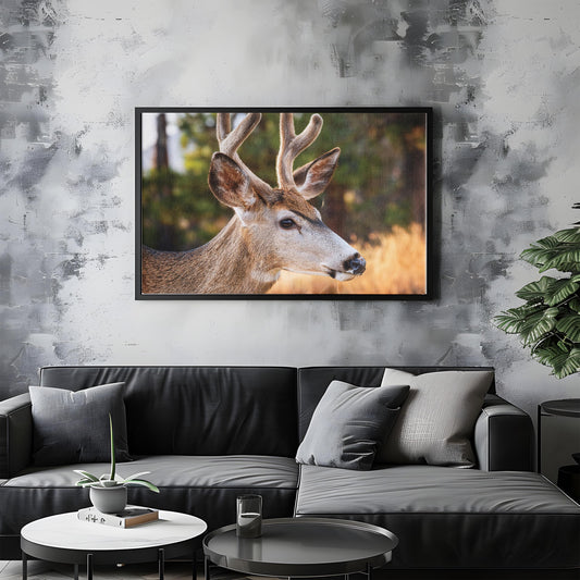 Grace in the Grove: Woodland Deer Art - Rustic Animal Wall Hanging