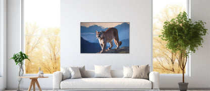 Shadow Stalker – Mountain Ghost: Mountain Lion Art - Solitary Cat Animal