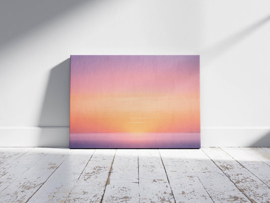 Sundown Softness – Minimalist Sky Canvas