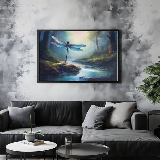 Breeze & Wings – Tranquil Hover: Atmospheric Forest Dragonfly Decor