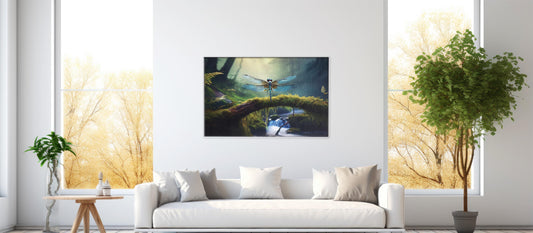 Moss & Mist – Dragonfly Dreaming: Foggy Forest Dragonfly Wall Decor