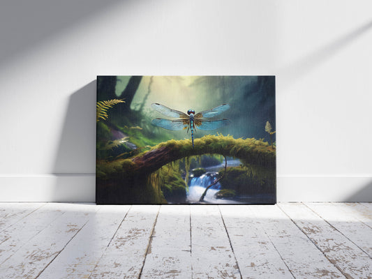Foglight Flyer – Mystic Wings: Mystic Dragonfly Forest Stream Print