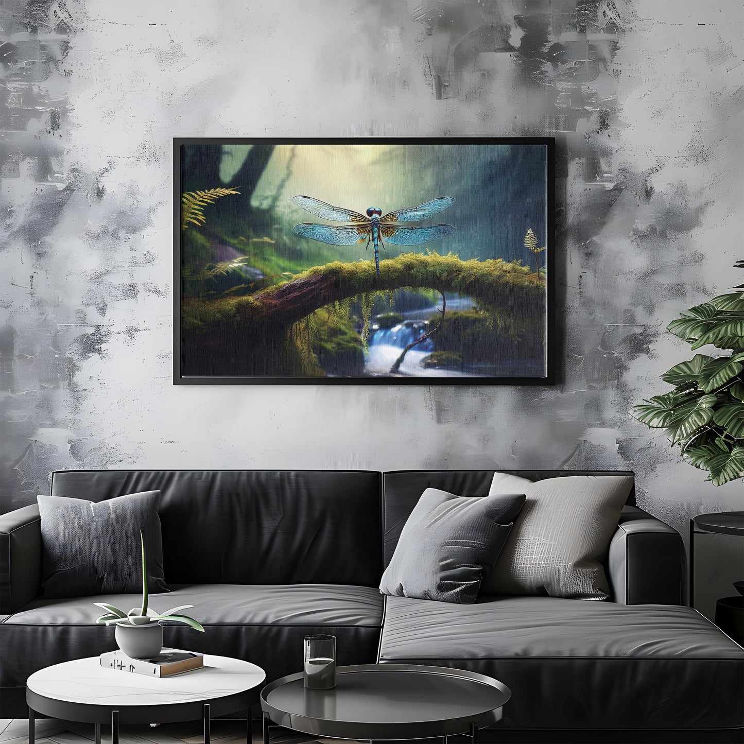 Foglight Flyer – Mystic Wings: Mystic Dragonfly Forest Stream Print