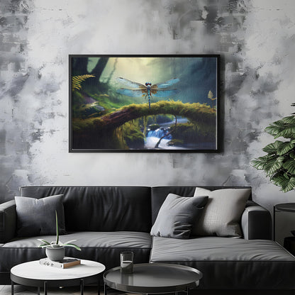 Foglight Flyer – Mystic Wings: Mystic Dragonfly Forest Stream Print