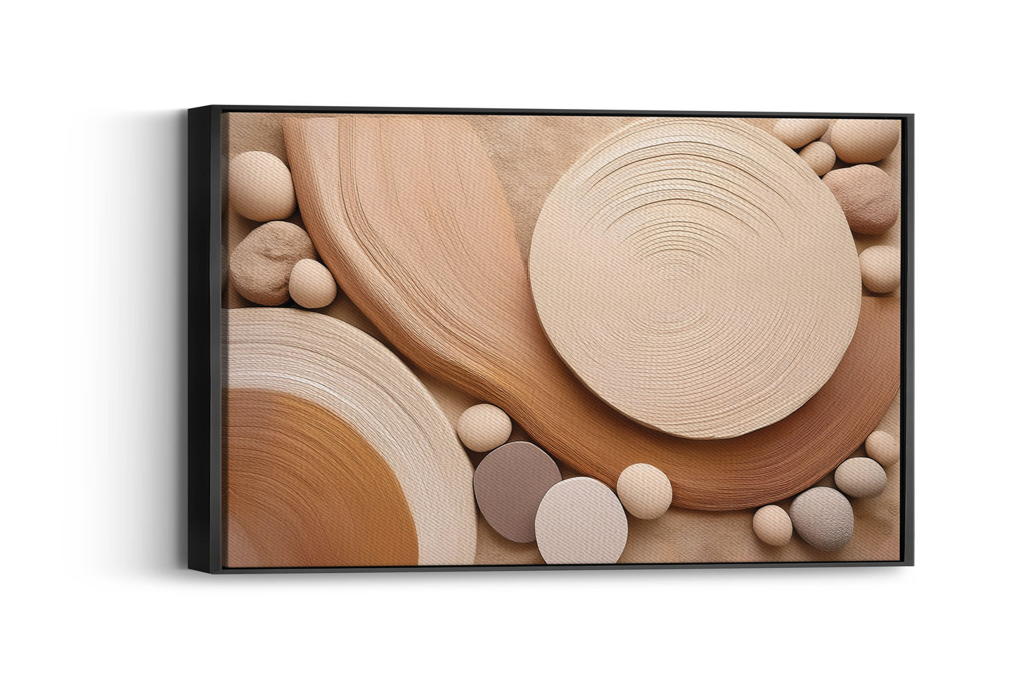 Earthen Orbit – Neutral Circle Wall Art