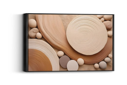 Earthen Orbit – Neutral Circle Wall Art