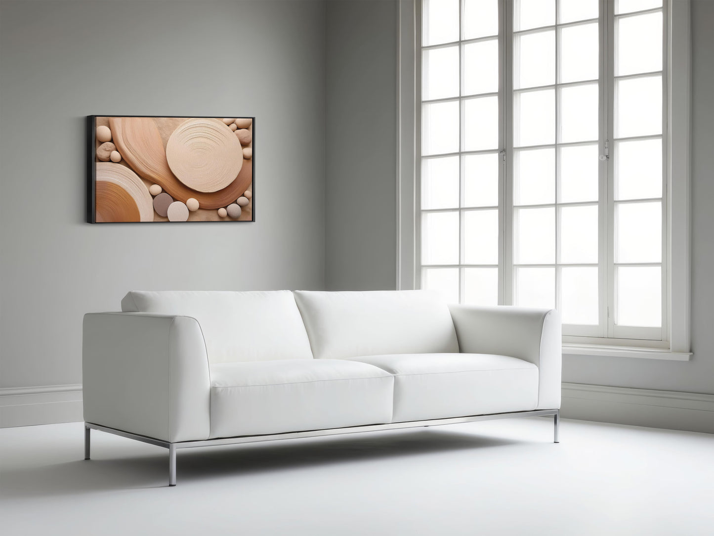 Earthen Orbit – Neutral Circle Wall Art