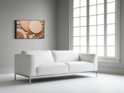 Earthen Orbit – Neutral Circle Wall Art