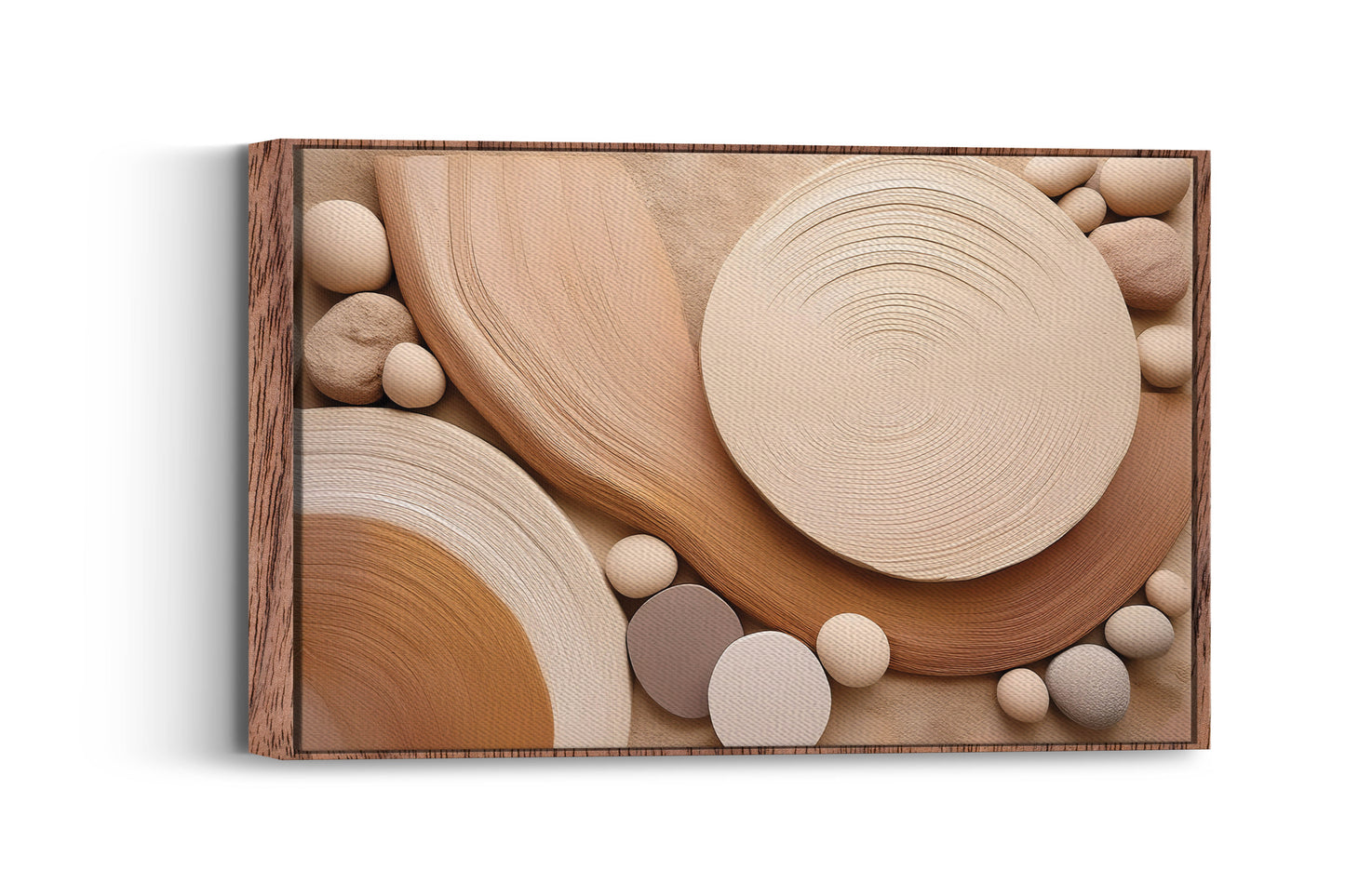 Earthen Orbit – Neutral Circle Wall Art