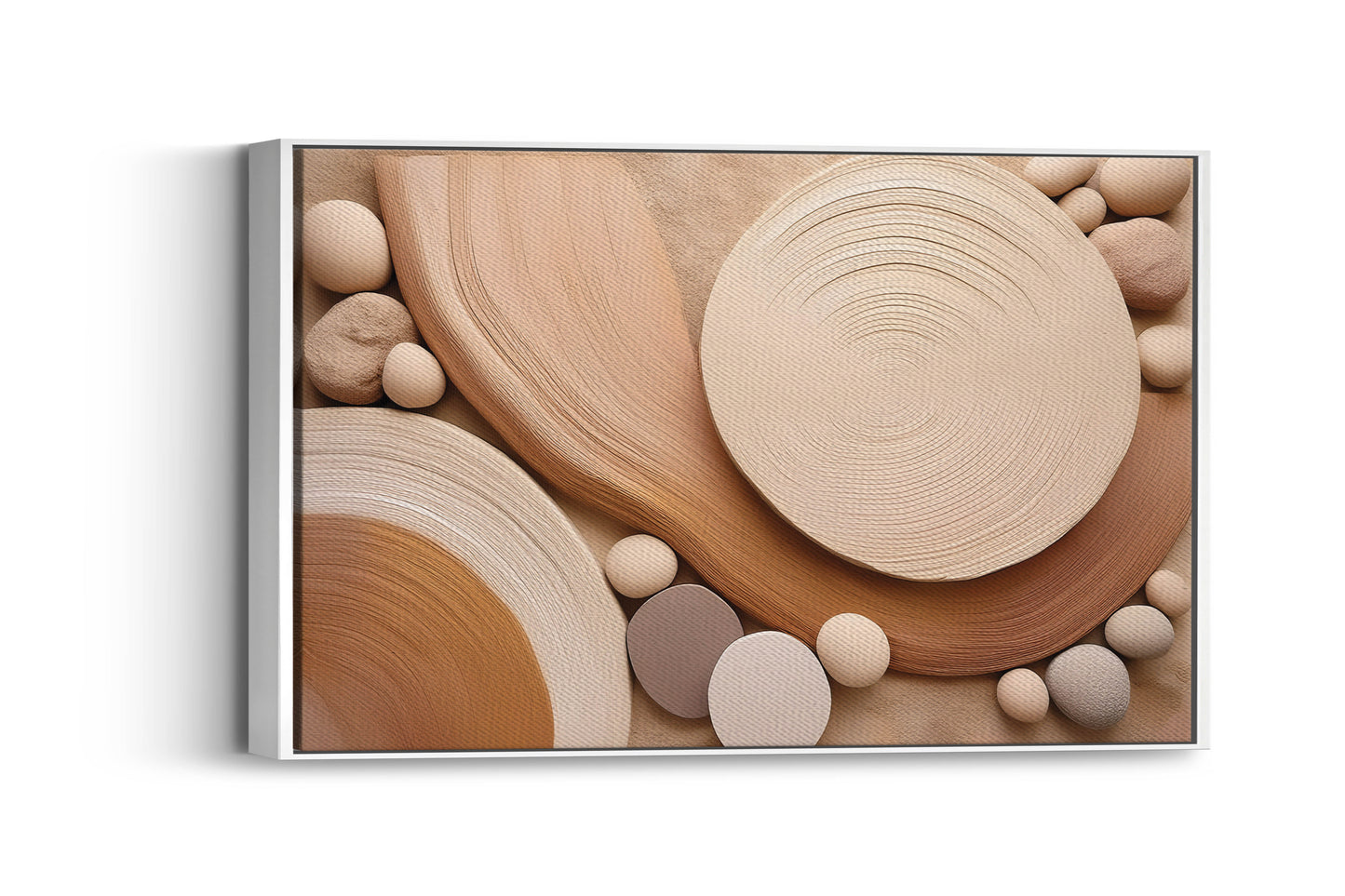 Earthen Orbit – Neutral Circle Wall Art