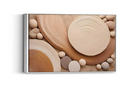 Earthen Orbit – Neutral Circle Wall Art