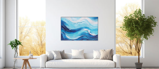 Midnight Surf – Modern Ocean Waves Print