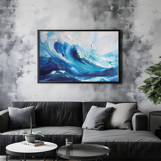 Indigo Tide – Deep Blue Ocean Abstract