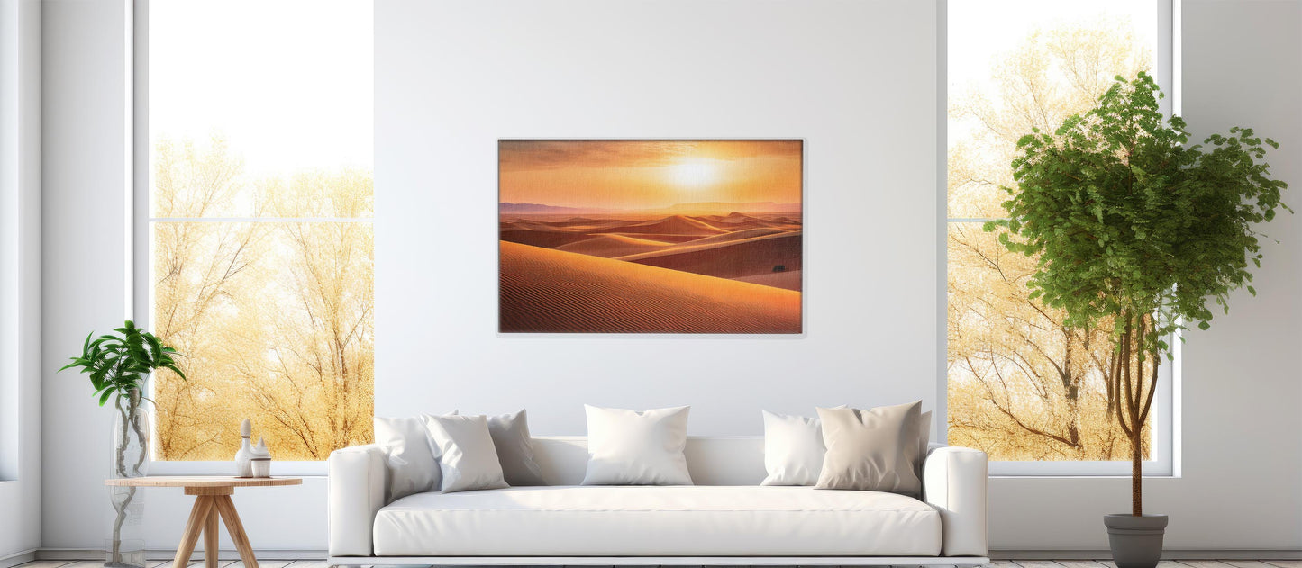 Sunset Sands – Warm Desert Wall Print
