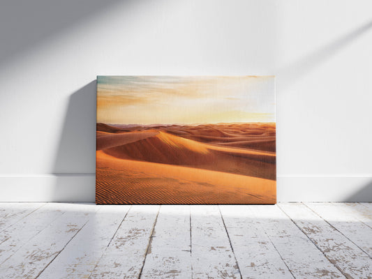 Desert Glow – Minimal Sunset Dune Art