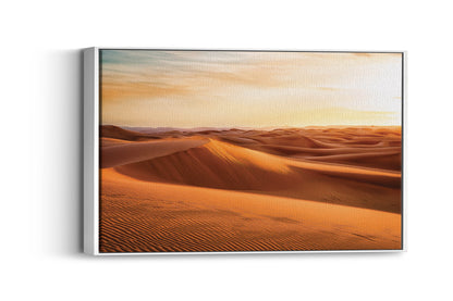 Desert Glow – Minimal Sunset Dune Art