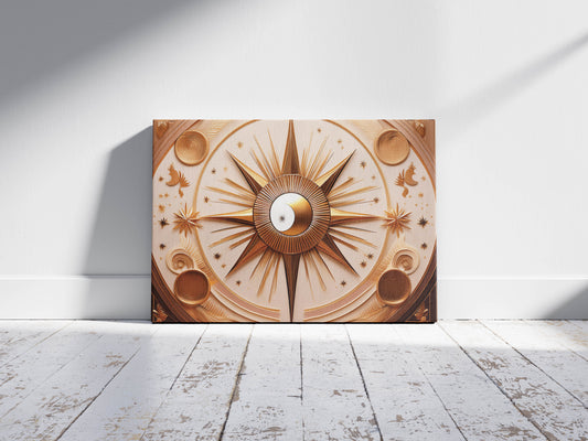 Celestial Soul – Boho Sun & Moon Wall Art