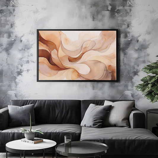 Clay & Cloud – Earthy Watercolor Canvas