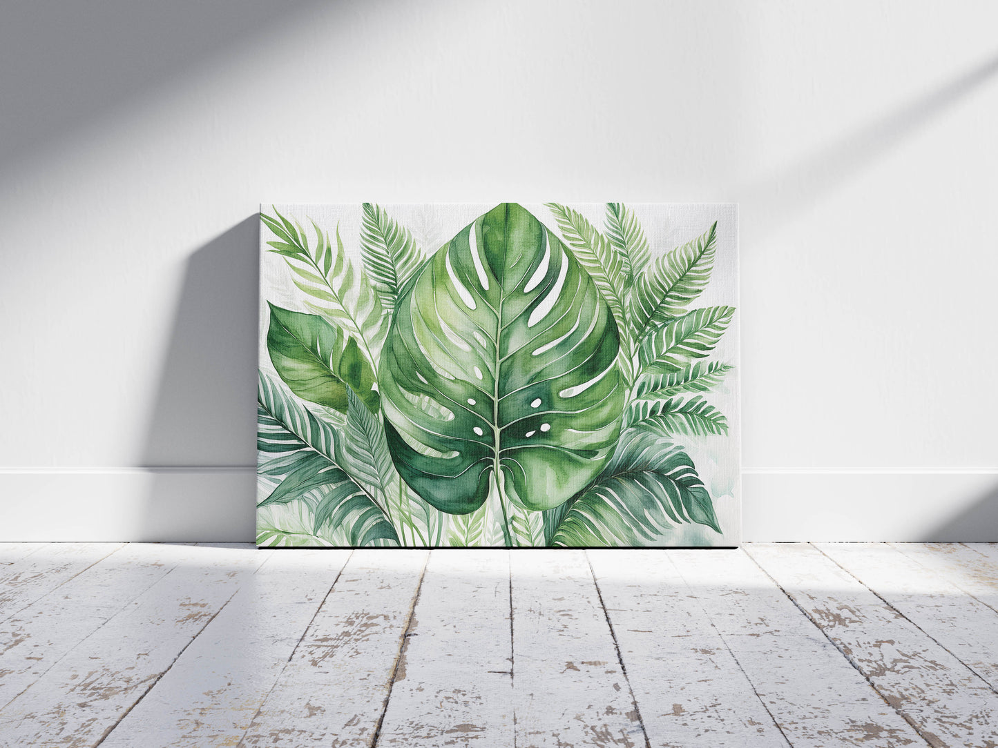 Tropical Greens – Watercolor Leaf Art