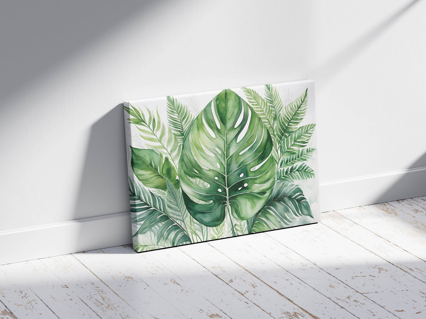 Tropical Greens – Watercolor Leaf Art
