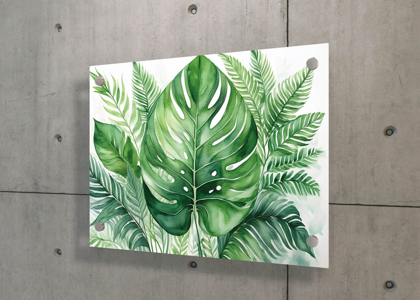 Tropical Greens – Watercolor Leaf Art