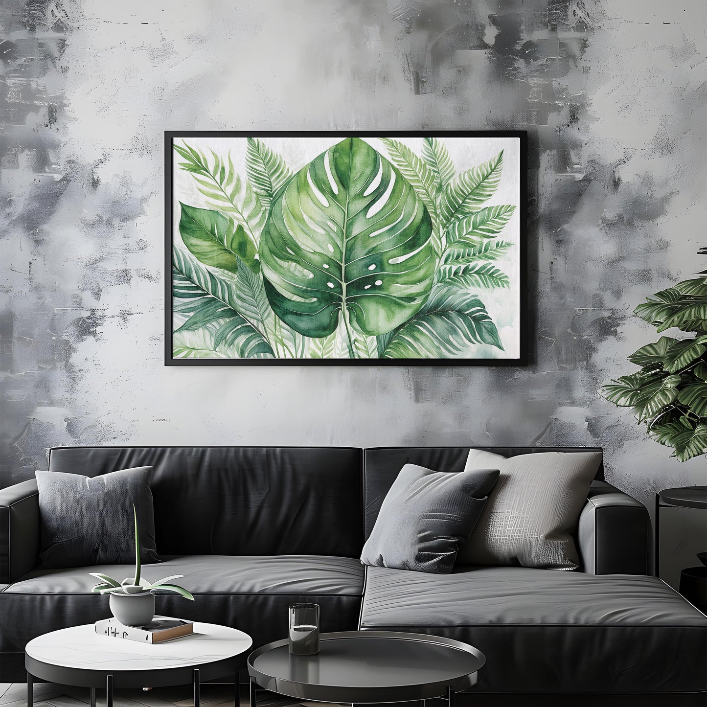 Tropical Greens – Watercolor Leaf Art