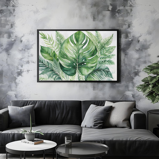 Tropical Greens – Watercolor Leaf Art