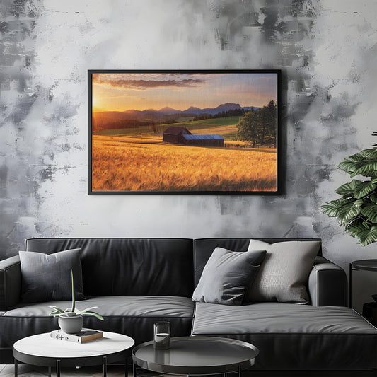 Harvest Glow – Warm Field Wall Art