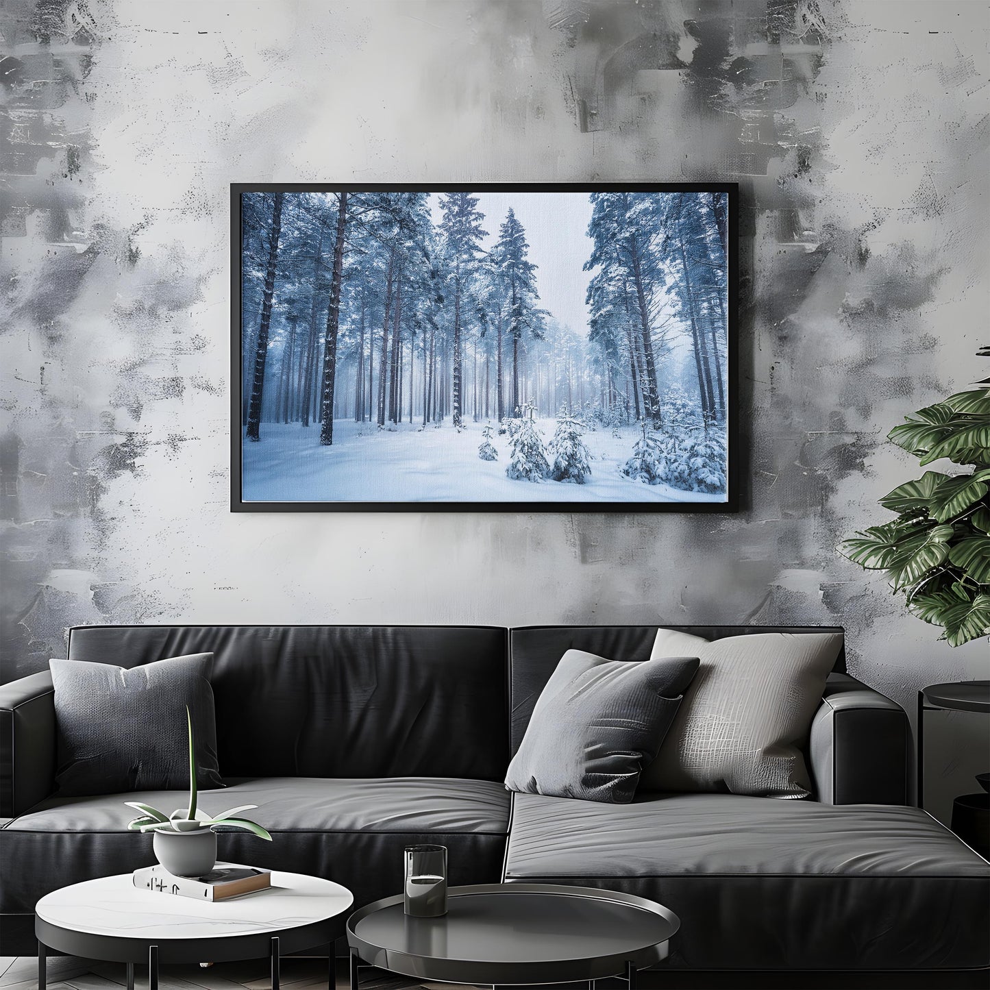 Frozen Calm – Snowy Woodland Wall Art