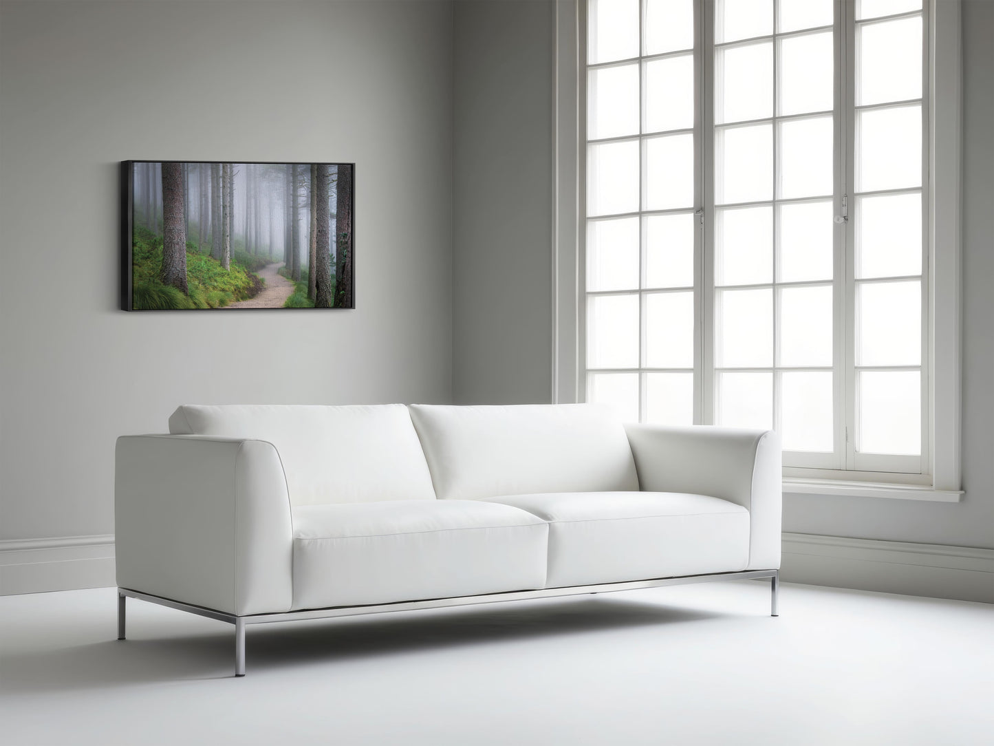 Ethereal Walk – Forest Fog Wall Art