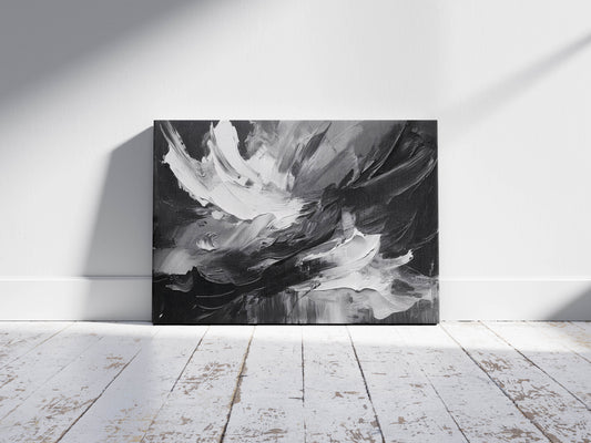 Bold Silence – Abstract Monochrome Wall Print