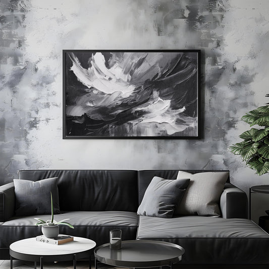 Bold Silence – Abstract Monochrome Wall Print