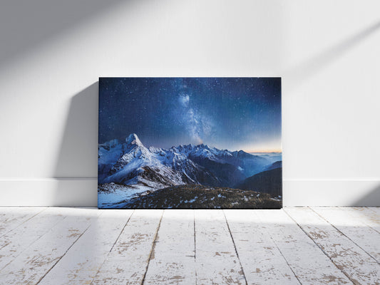 Celestial Ridge – Starry Landscape Print
