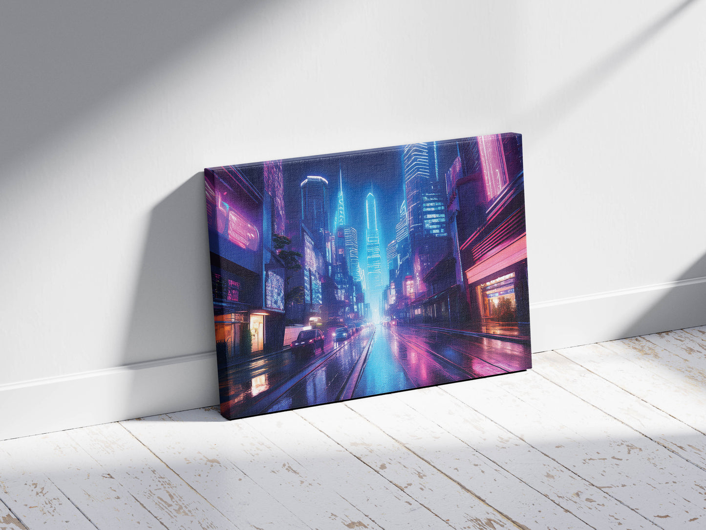 Electric Skyline – Modern City Decor