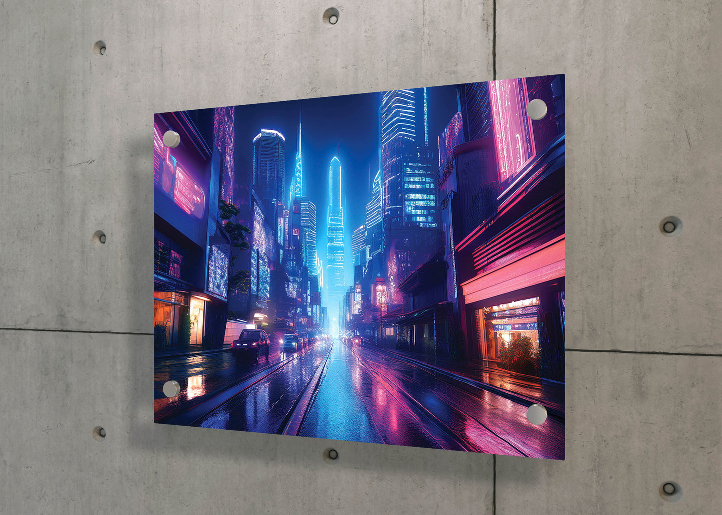 Electric Skyline – Modern City Decor