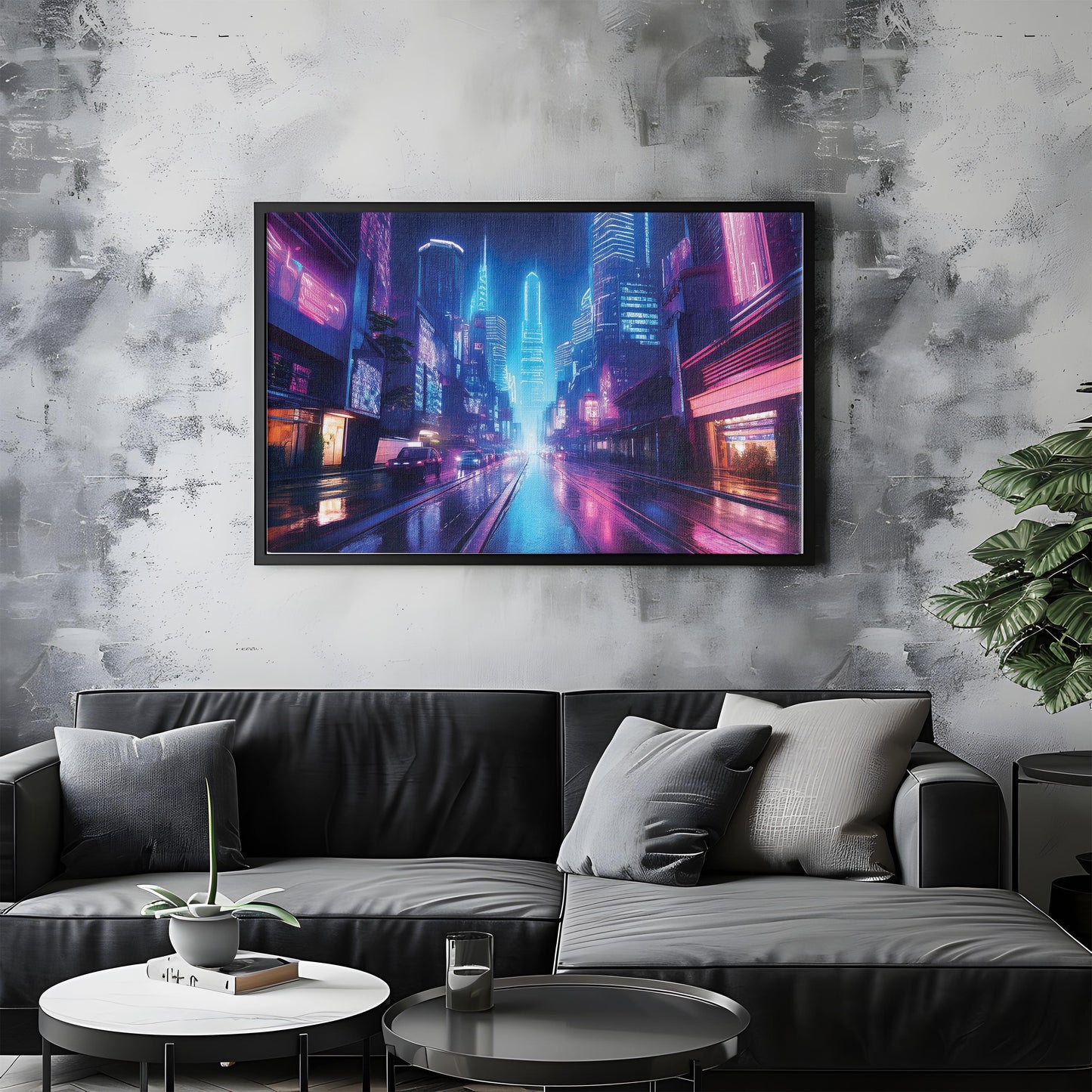 Electric Skyline – Modern City Decor