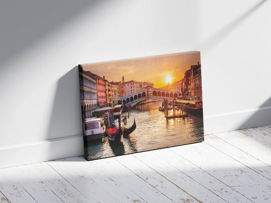 Sunset Serenade on the Canals: Italy Travel Decor - European Wall Art