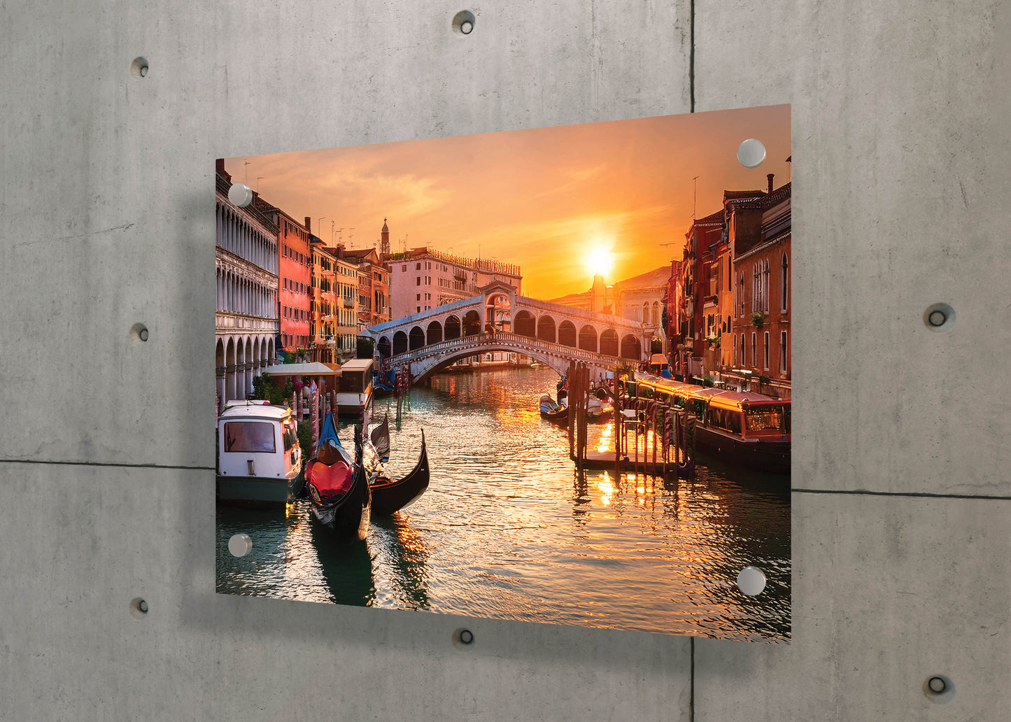 Sunset Serenade on the Canals: Italy Travel Decor - European Wall Art