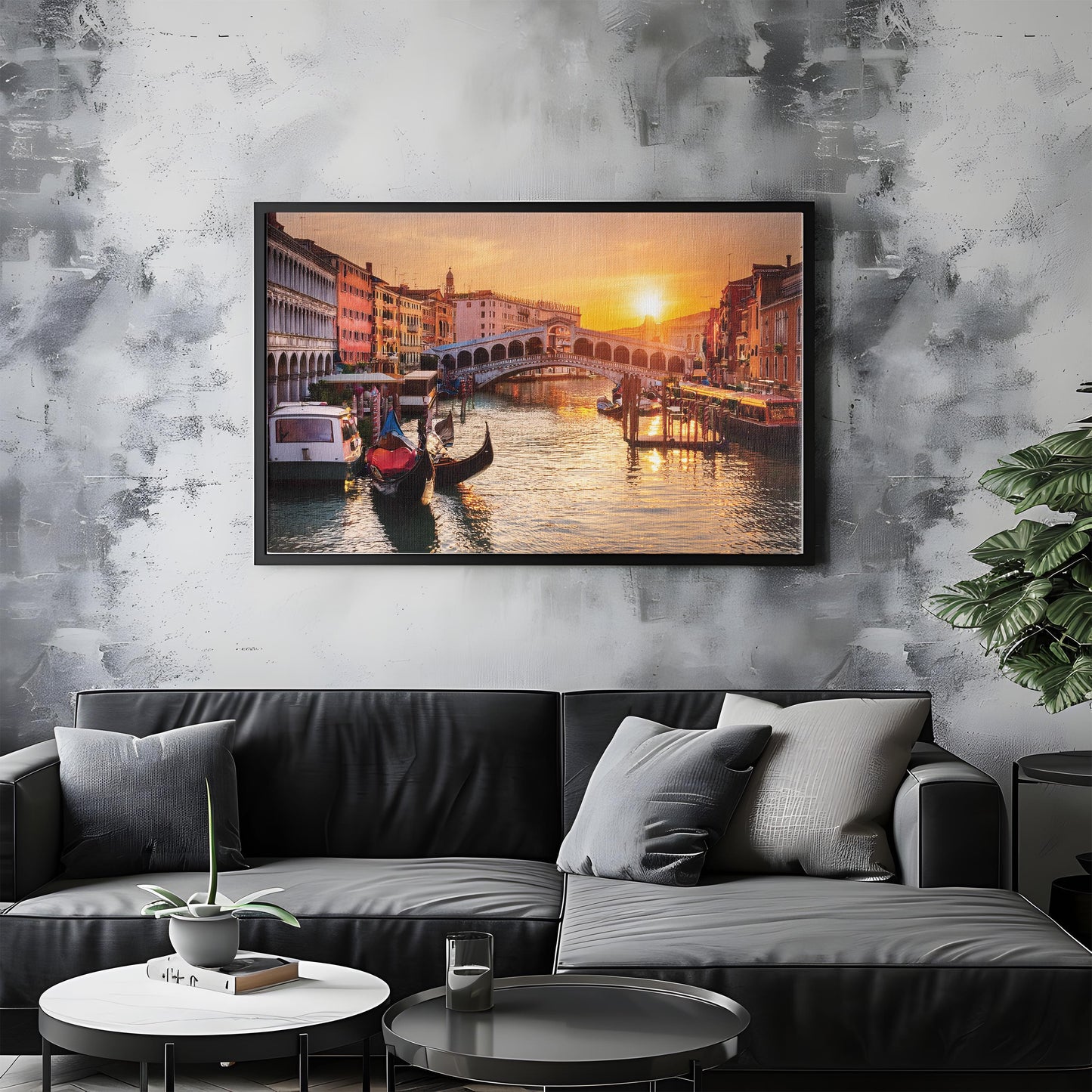 Sunset Serenade on the Canals: Italy Travel Decor - European Wall Art